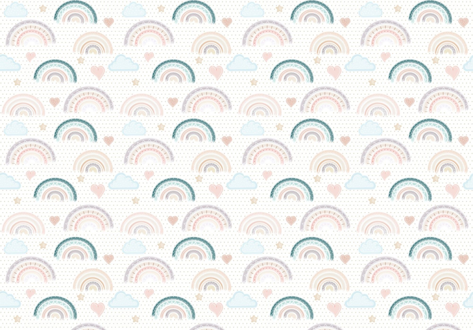 Детски Флис Фототапет Rainbow- Дъги, бохо стил